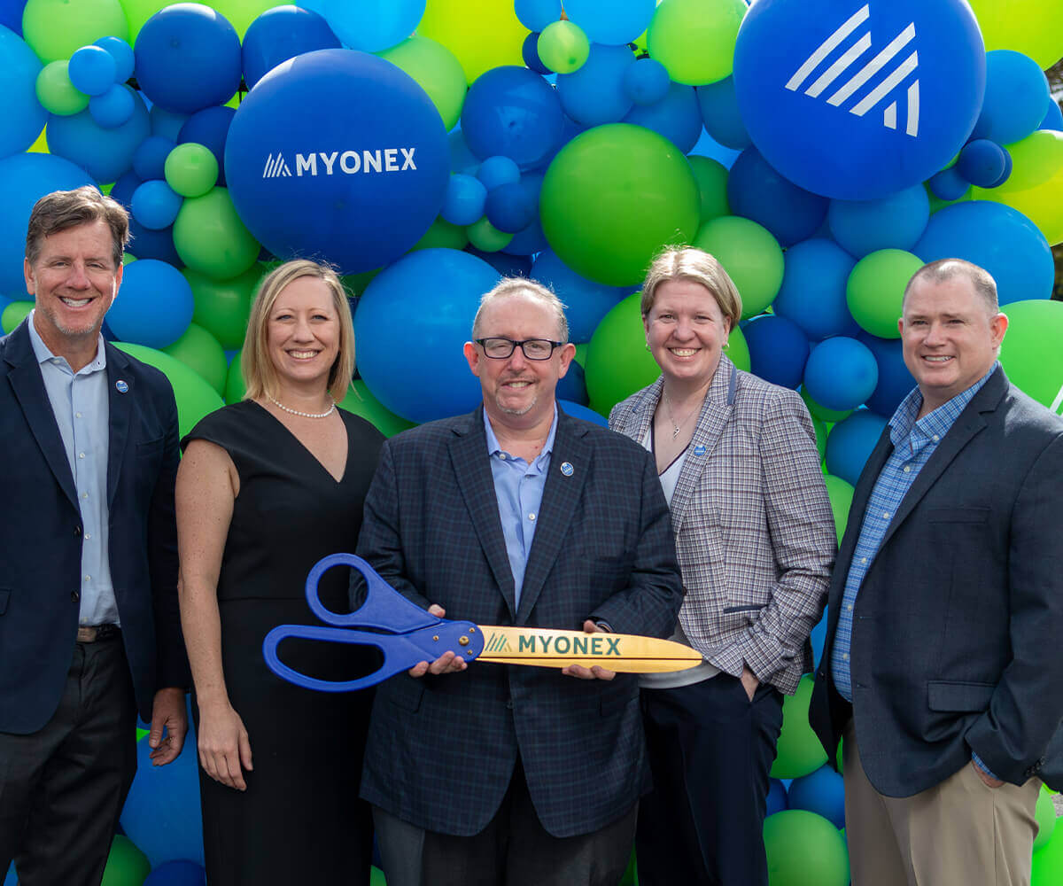 Branded scissors for ribbon cutting - life science digital marketing