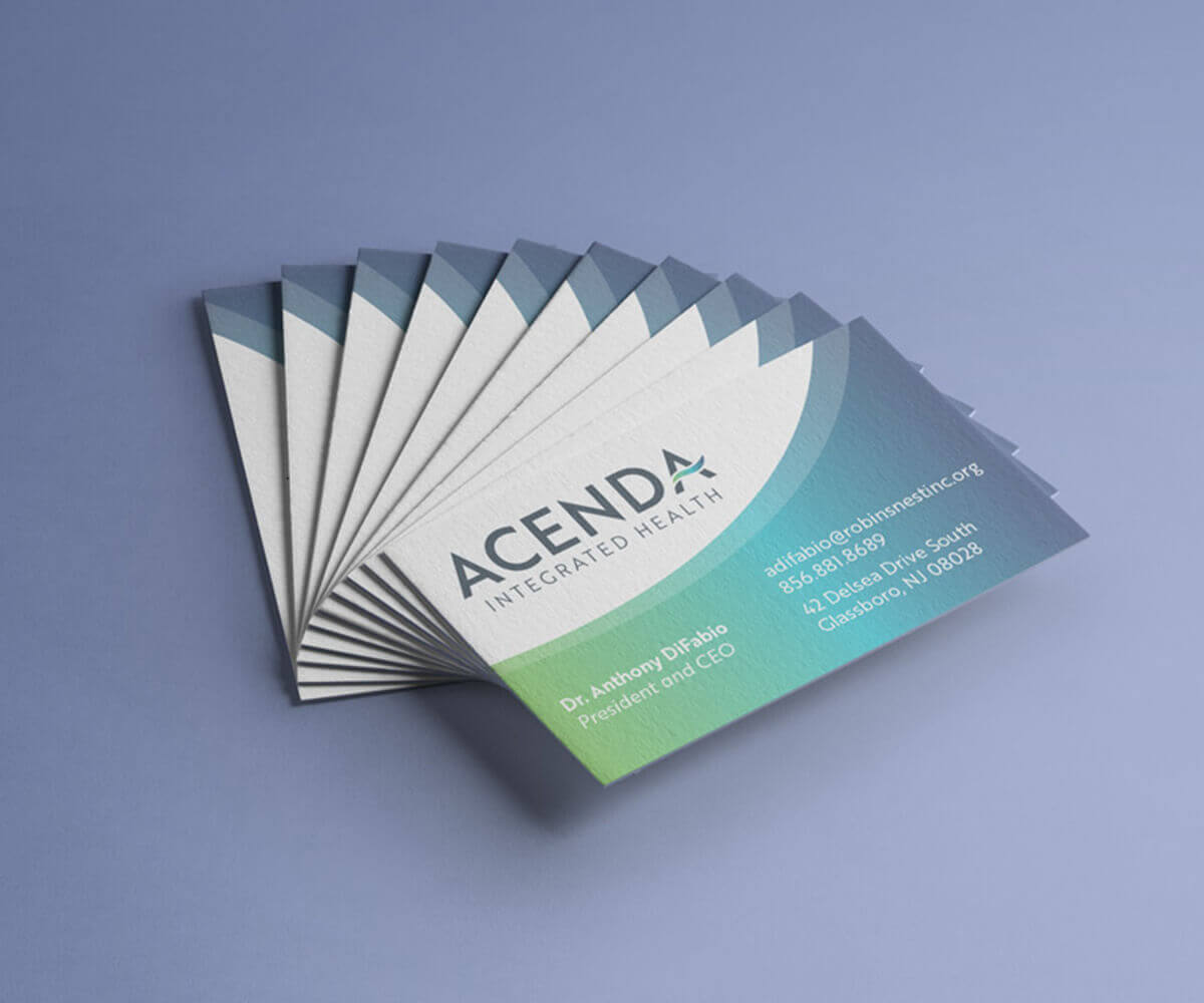 Healthcare brand identity design – business cards and logo design for health care company